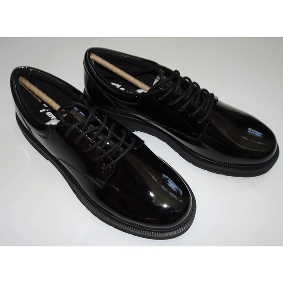 Bates Men's High Gloss Oxford Duty Work Shoe Size 8.5 Black - Picture 2 of 10